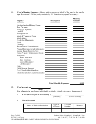 Form PG-205 Guardianship Implementation Report and Inventory - Alaska, Page 7