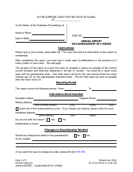 Form PG-640 Annual Report on Guardianship of a Minor - Alaska