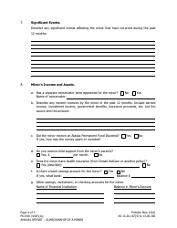 Form PG-640 Annual Report on Guardianship of a Minor - Alaska, Page 4