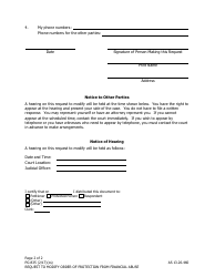 Form PG-835 Request to Modify Order of Protection From Financial Abuse - Alaska, Page 2