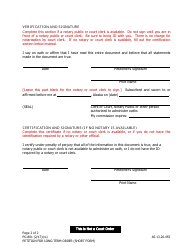 Form PG-801 Petition for Long-Term Protection From Financial Abuse - Alaska, Page 2