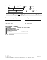 Form PG-837 Order on Request to Modify Order of Protection From Financial Abuse - Alaska, Page 2