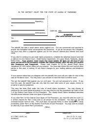 Document preview: Form SC-2 FBKS Summons - City of FAIRBANKS, Alaska