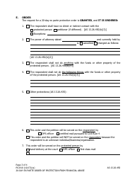 Form PG-810 20-day Ex Parte Order of Protection From Financial Abuse - Alaska, Page 3