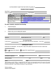 Document preview: Form TR-514 Prosecution's Request - Alaska
