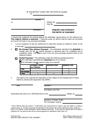 Document preview: Form TR-425 Request and Affidavit for Entry of Judgment - Alaska