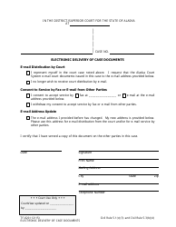 Document preview: Form TF-820 Electronic Delivery of Case Documents - Alaska