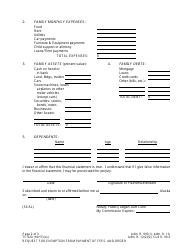 Form TF-920 Request for Exemption From Payment of Fees, and Order - Alaska, Page 2