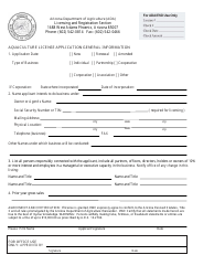 Aquatic Animal Processor License Application Form - Arizona, Page 2