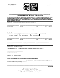 Document preview: Arizona Biofuel Registration Form - Arizona