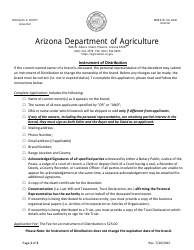Instrument of Distribution - Arizona