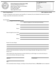 Document preview: Name Change Request Form - Arizona