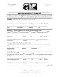 Document preview: Arizona Cbg Registration Form - Arizona