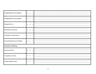 Laboratory Certification Onsite Evaluation Form - Arizona, Page 4