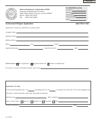 Document preview: Cottonseed Shipper Application Form - Arizona