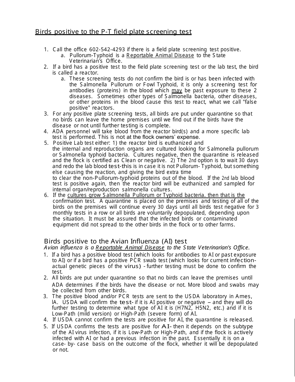 Animal Disease Traceability Registration Form - Arizona, Page 10