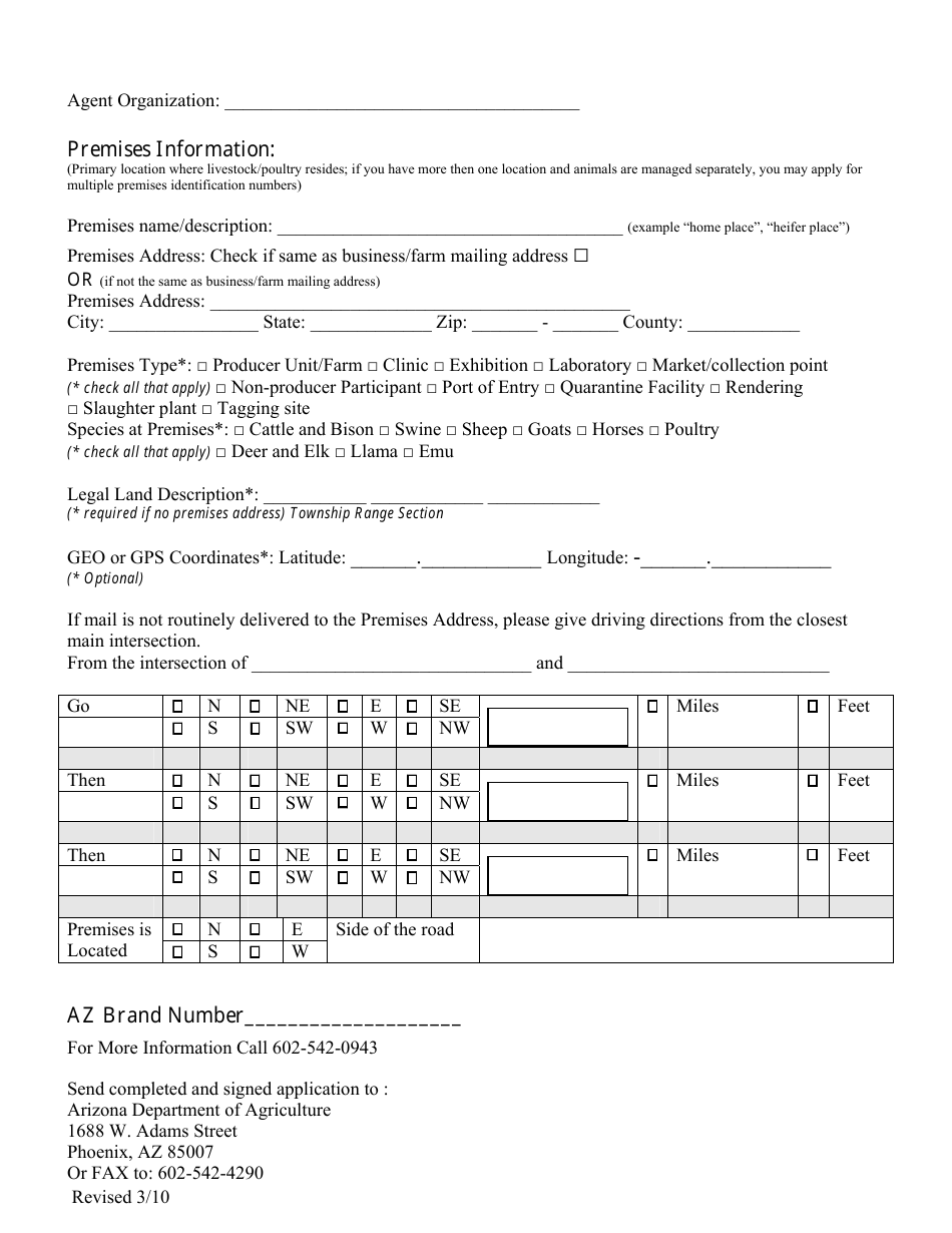 Animal Disease Traceability Registration Form - Arizona, Page 14