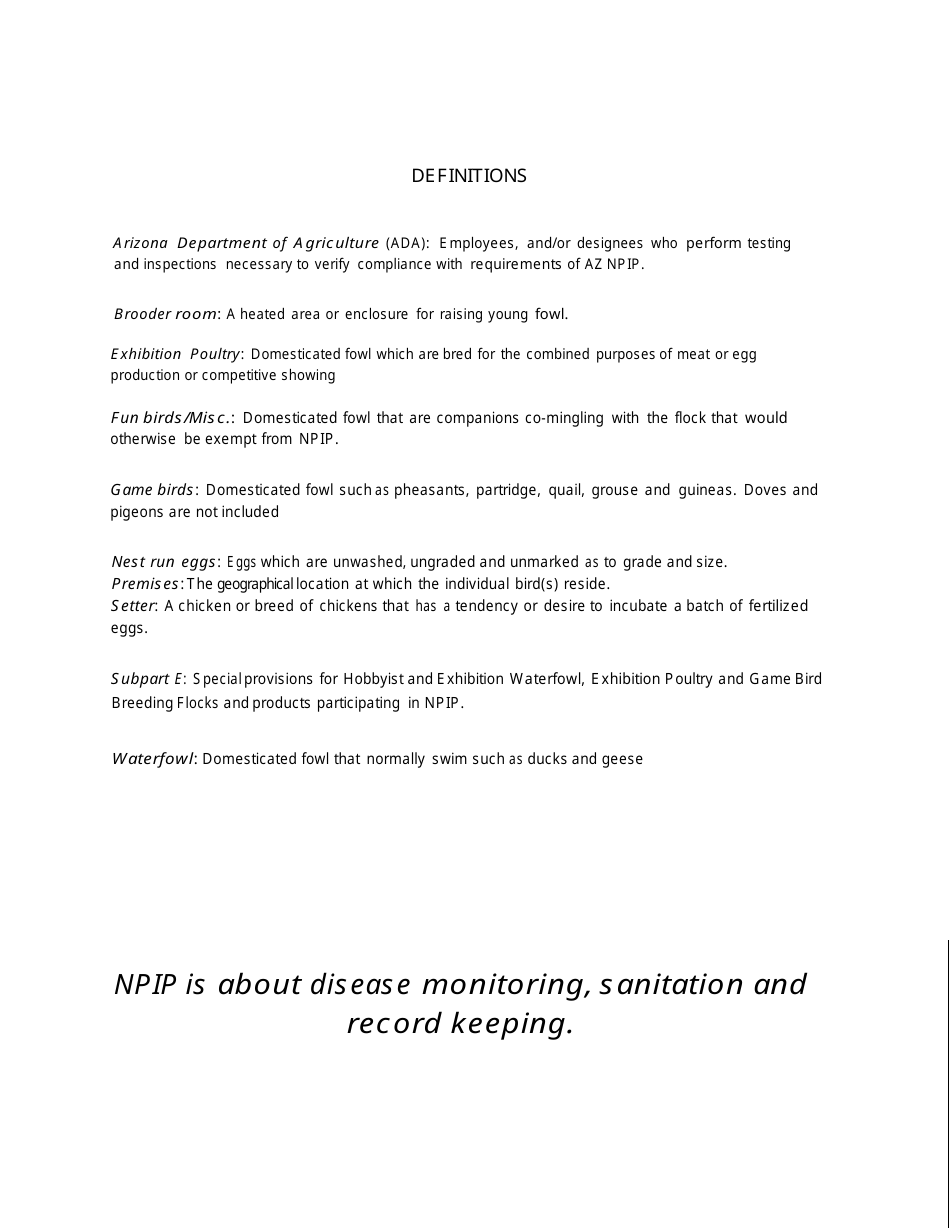Animal Disease Traceability Registration Form - Arizona, Page 3