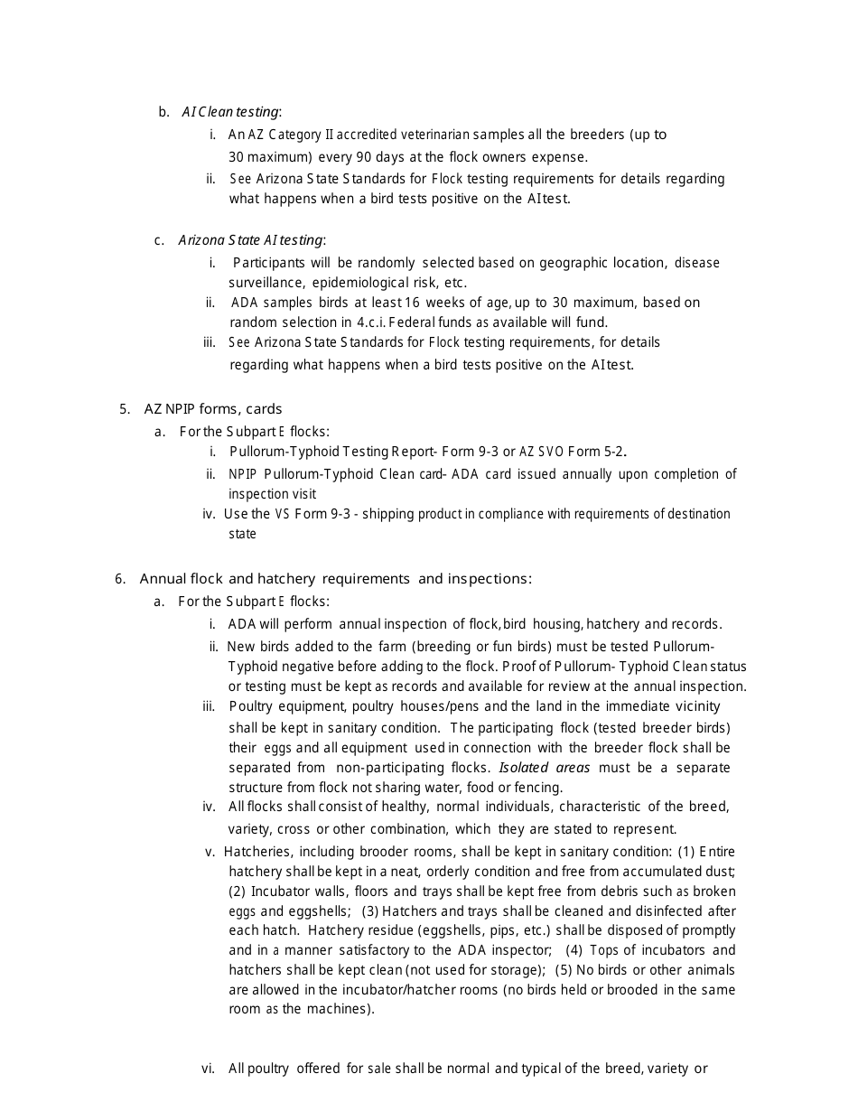 Animal Disease Traceability Registration Form - Arizona, Page 5