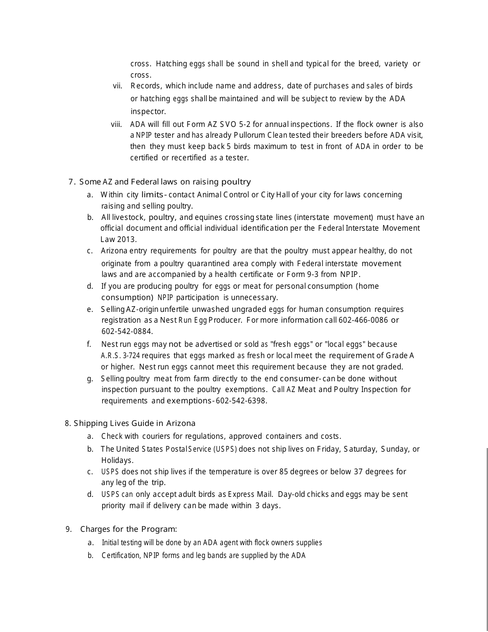 Animal Disease Traceability Registration Form - Arizona, Page 6