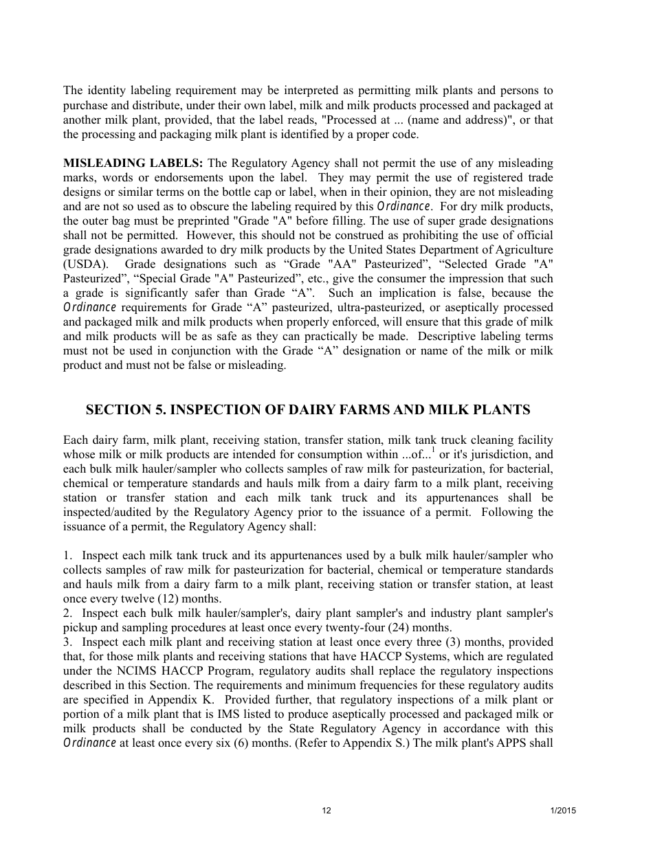 Bulk Milk Hauler / Sampler Study Materials - Arizona, Page 13