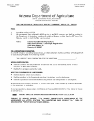 Application for Annual Permit Harvest Restricted Native Plants - Arizona, Page 2