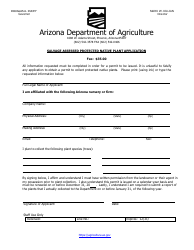 Salvage Assessed Protected Native Plant Application Form - Arizona, Page 2