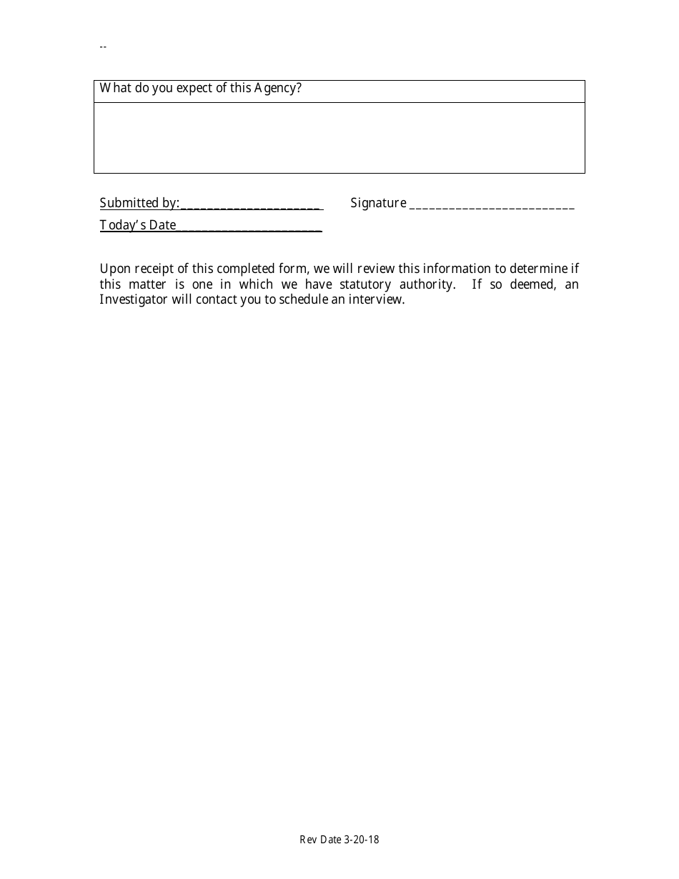 Complaint Form - Arizona, Page 3