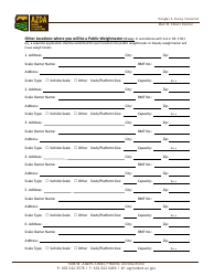 Public Weighmaster Application Form - Arizona, Page 2