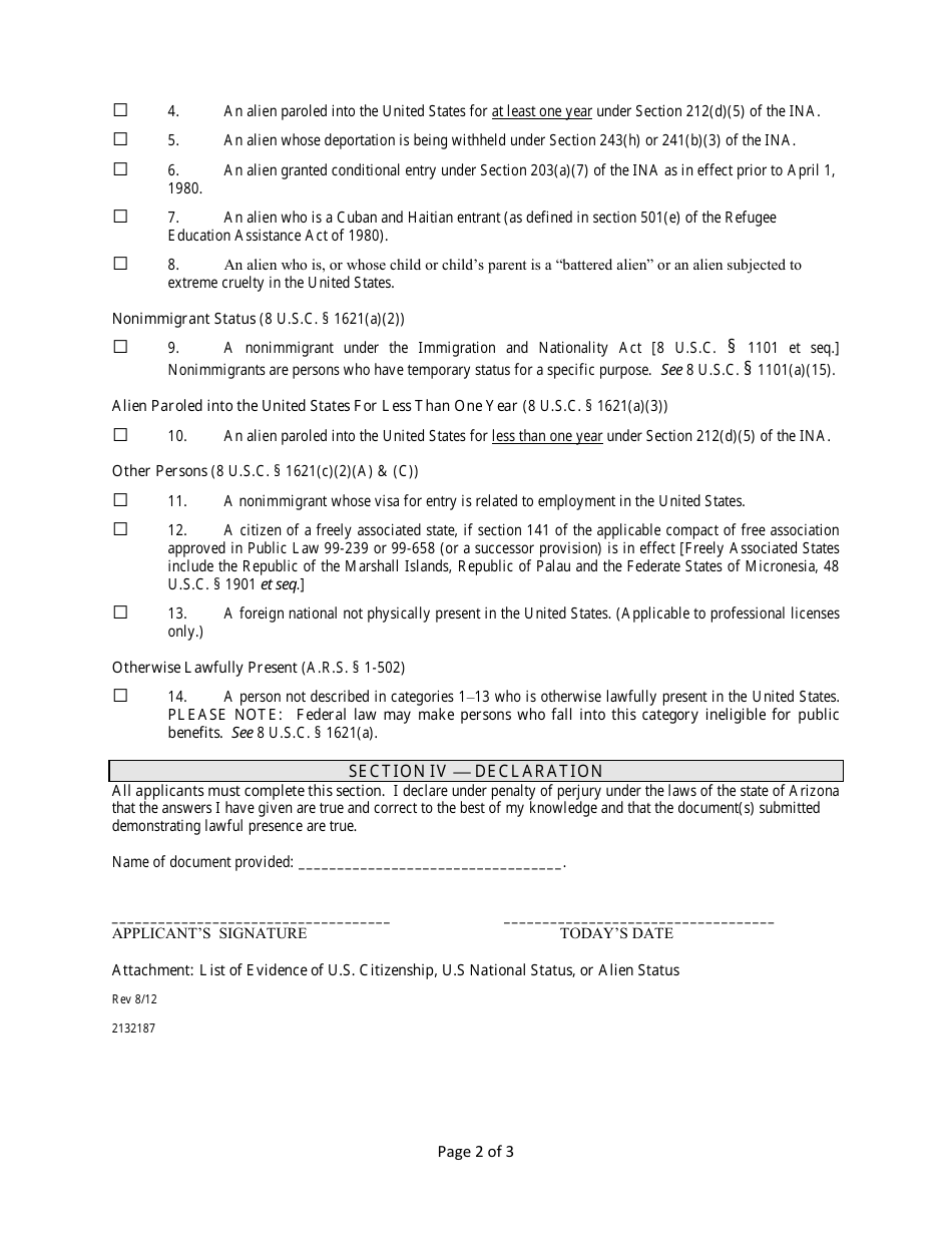 Request for Reciprocal License - Arizona, Page 5