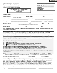 Document preview: Pesticide Seller Permit (Psp) New Application Form - Arizona