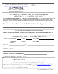 Application for an Assignment of a Type a Certificate of Assured Water Supply - Arizona, Page 3