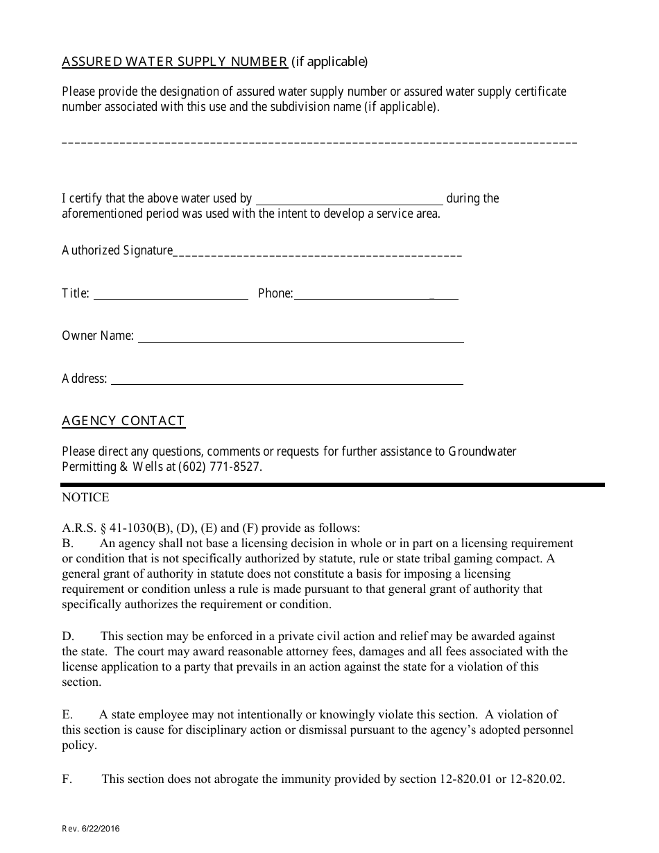 Final Petition to Establish a New Service Area Right - Arizona, Page 3