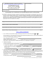 Re-issuance of a Certificate of Assured Water Supply Application - Arizona, Page 3