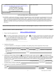 Application for a Water Report - Arizona, Page 3