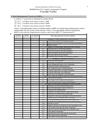 Provider Profile Form - Modified Non-per Capita Conservation Program - Arizona, Page 4