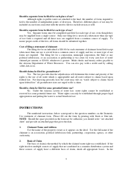 Instructions for Statement of Claimant Form - Domestic Use - Arizona, Page 2