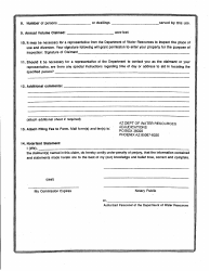 Statement of Claimant Form for Domestic Use - Lower Gila River Watershed - Maricopa County, Arizona, Page 2