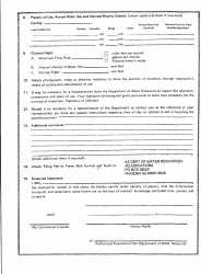 Statement of Claimant Form for Irrigation Use - Lower Gila River Watershed - Maricopa County, Arizona, Page 2