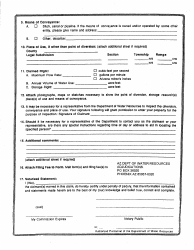 Statement of Claimant Form for Other Uses - Upper Santa Cruz River Watershed - Maricopa County, Arizona, Page 2