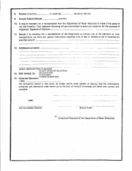Statement of Claimant Form for Domestic Use Amendment - Maricopa County, Arizona, Page 2