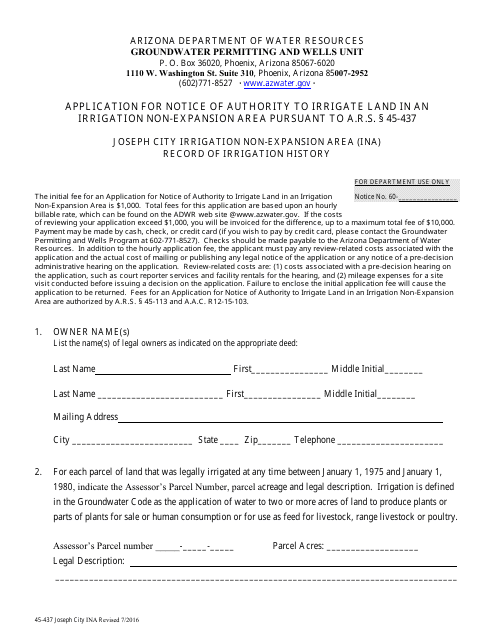 Form 45-437  Printable Pdf