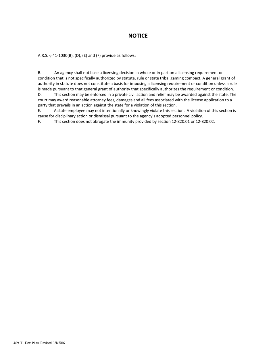 Form 469 Application for Development Plan Approval to Retire an Irrigation Grandfathered Right for a Non-irrigation (Type 1) Use - Arizona, Page 2