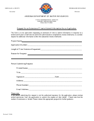 Document preview: Request for an Extension of Time to Submit Information for an Application - Arizona