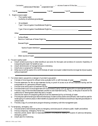 Form DWR45-132 Application for Permit to Use Water to Fill or Refill a Body of Water Within an Active Management Area, Pursuant to a.r.s. 45-132 Through a.r.s. 45-134 - Arizona, Page 2