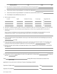 Form 45-513 Application for Permit to Withdraw Groundwater for Dewatering Purposes Within an Active Management Area - Arizona, Page 2