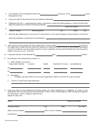 Form 518 Application for Permit to Withdraw Groundwater for Temporary Dewatering Purposes Within an Active Management Area - Arizona, Page 2