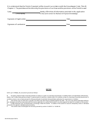 Form 518 Application for Permit to Withdraw Groundwater for Temporary Dewatering Purposes Within an Active Management Area - Arizona, Page 3