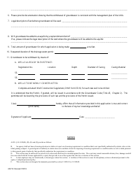Form 519 Application for Permit to Withdraw Groundwater for Drainage Purposes Within an Active Management Area - Arizona, Page 2