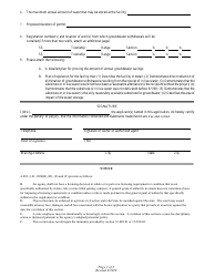 Application for Groundwater Savings Facility Permit - Arizona, Page 2